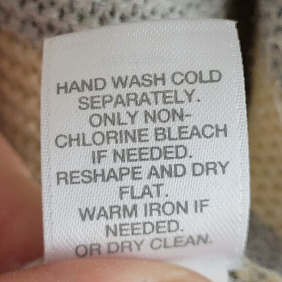 J. Jill Womens Knit Sweater Size Large Gray Light Yellow Stripes Tunic Length - Picture 7 of 10